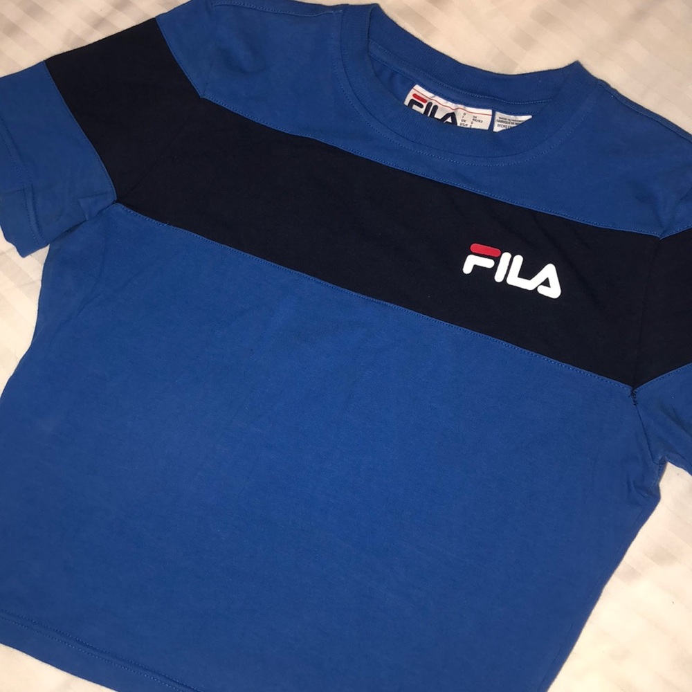 FILA midi t-shirt - blue size S